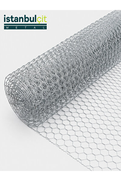 Galvaniz Kümes Tel 150 cm × 20 m – 0,50 mm Tel, 1/2 İnç 13 mm Göz Aralığı, Altıgen Örgülü Tel