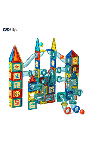 Silkja 73 PCS Magnetic Tiles for Kids Ages 3+ – STEM Educational Construction...