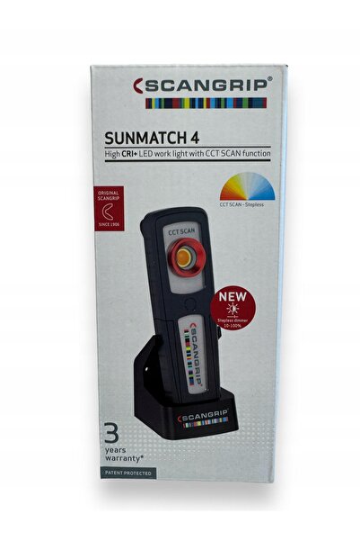 SCANGRİP Lampă de atelier SUNMATCH 4 fără fir, sursă de lumină LED, lumină ti...