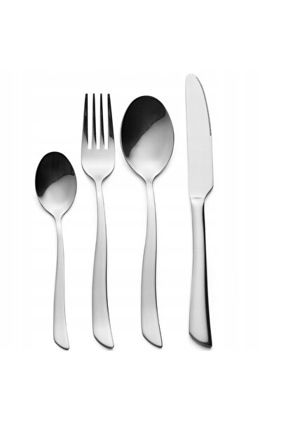 NO BRAND SET TACÂME ARGINTII 16 piese pentru 4 persoane + CUTIE STRĂLUCITORĂ
