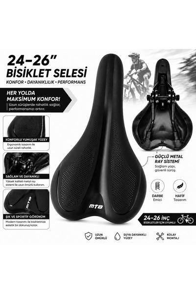 Kasel MTB Sele 24 jant ve 26 jant bisiklet uyumlu