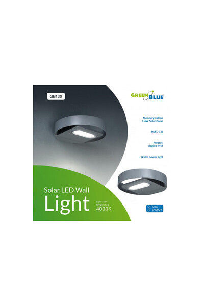 Greenbluespice Lampă solară LED de perete cu senzor de crepuscul IP44