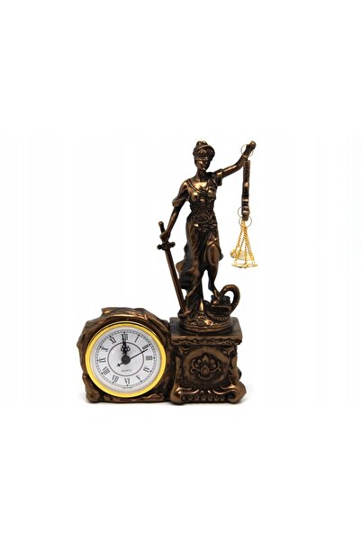 Queen Isabell Ceas decorativ de podea din bronz, cu figura lui Temida, cu o s...