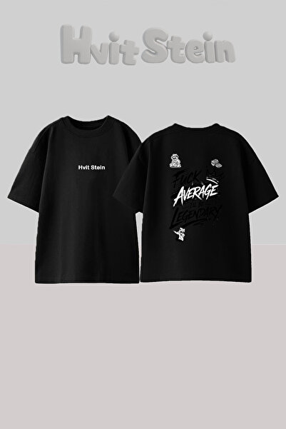 Street Art Marshmello Tasarım Sırt Baskılı Pamuk Siyah Oversize T-shirt
