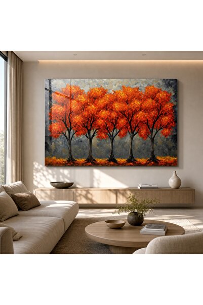 idora Autumn trees glass painting