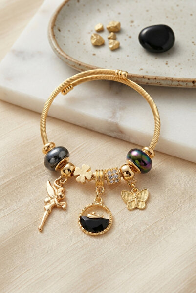 callerrons accessories سوار تينكر بيل موديل فيش آند تينكر بيل باللون الأسود -...