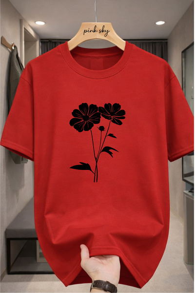 Pink Sky Premium Oversize T-Shirt 100% Cotton Unisex Comfortable Fit Trending...