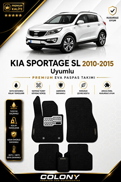 COLONY Kia Sportage (2010-2015) Uyumlu EVA Paspas Tam Set–Araca Özel,Kolay Mo...
