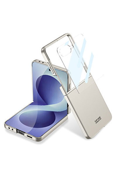 Nezih Case Samsung Galaxy Z Flip 8 Uyumlu Uyumlu Sert Kıpta Mat Kapak Kılıf