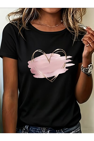puolikuu Unisex Comfortable Fit Tshrit Printed Tshirt