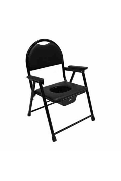 Generic Brand كرسى حمام منجد اسود 817 commode chair black 817