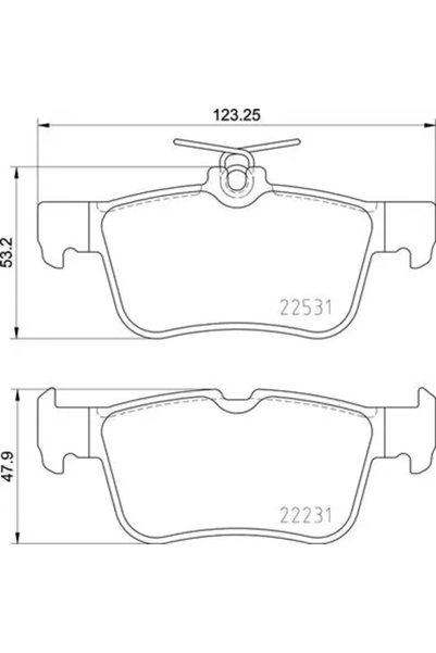 Brembo Set Placute Frana Frana Disc Ford Kuga 2/Mondeo 5 Ford (Changan) Kuga/...
