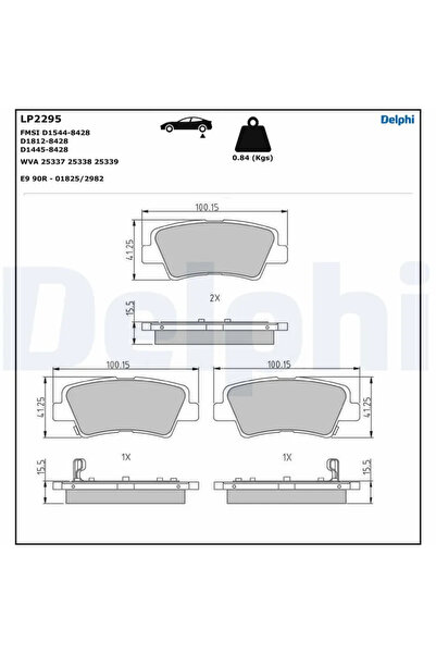 DELPHİ Set Placute Frana Frana Disc Hyundai Accent 4/Veloster/I30 Hyundai (Be...