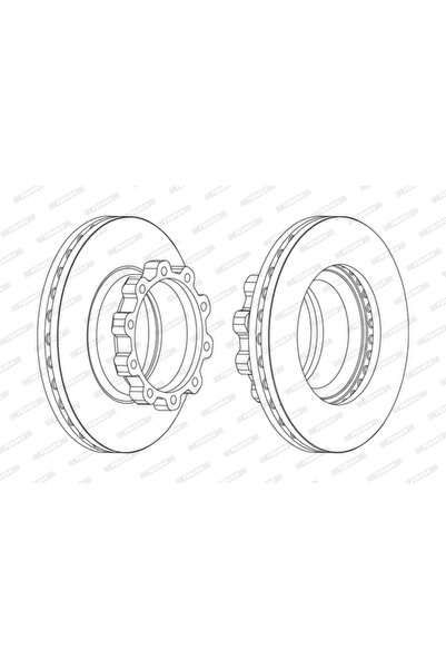 FERODO Set Discuri Frana Scania G 1/G 2/P 1 1995-2019