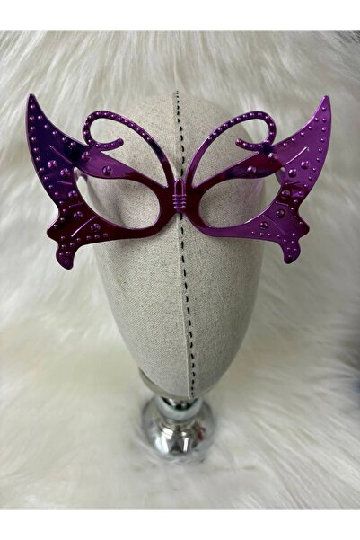 kidspartim Party Glasses Plastic Without Glass Butterfly Model Purple