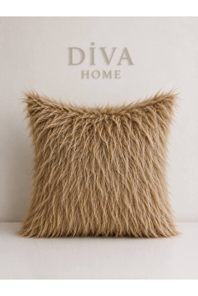 Diva Home غطاء وسادة فاخر مستورد من القطيفة من جانب واحد مقاس 45x45 سم - لا ي...
