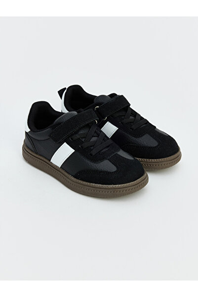 LC Waikiki Lcw Steps Black Leather-Look Boys' Sports Shoes