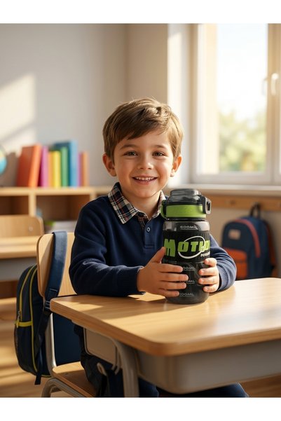 LUMY KIDS 600 ml Children's Water Bottle with Straw |   Lockable Lid Flask |   Hanging Water Bottle |   For School and Daily Use