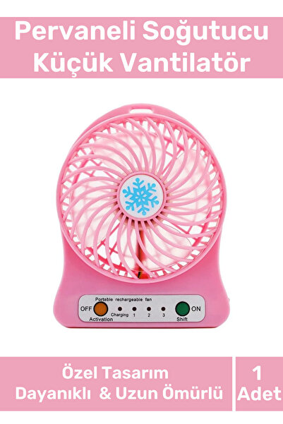 Floranova Özel Üretim Usb Şarjlı 3 Kademeli Sessiz Taşınabilir Mini Fan Perva...