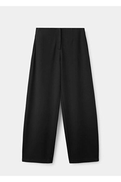 MANGO Woman Düz kesim orta belli pantolon