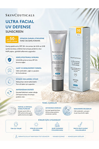 SkinCeuticals Cildi Güneşin Zararlı Etkilerine Karşı SPF50+ Yüksek Koruma ve ...