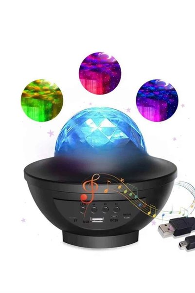 ARMÜZ Multicolor Projector Lamp Disco Ball Night Light Wireless