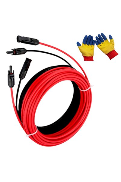 Universal Cablu solar,sectiune 6 mmp,rosu/negru,mufe MC4, 2x3 m,rezistent ozo...