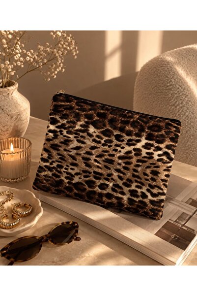Işıl Home Leopar Clutch Çanta