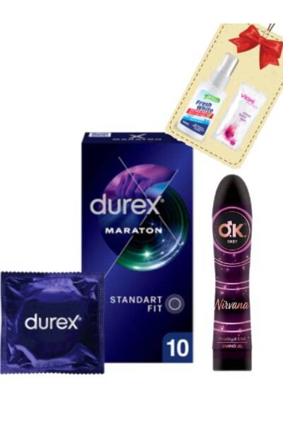 Durex Maraton 10'lu Geciktiricili Prezervatif-Nıavana 100 ml Kayganlaştırıcı ...