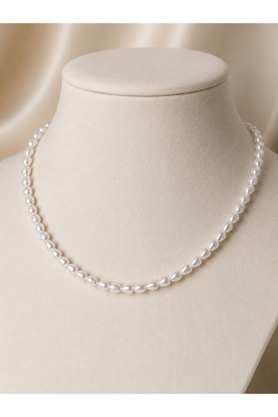 Hayalperest boncuk Women's Pearl Detailed Necklace Elegant Neck Chain for Dai...