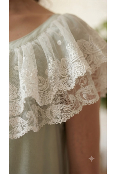 Maison Emarat Night Gown with Lace detailing