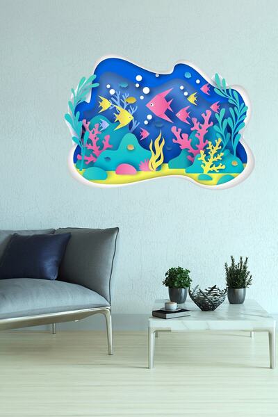 Sim Tasarım Aquarium Fish Wall Sticker Set