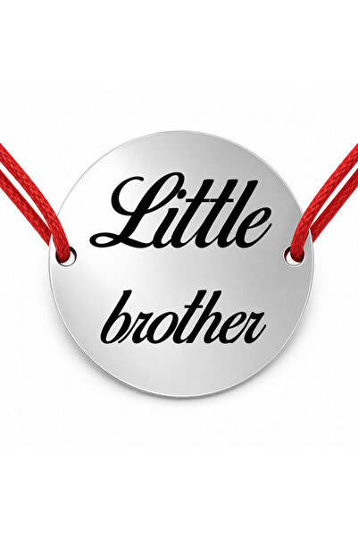 Simoshop Brățară argint 925 cu bănuț Little Brother, șnur reglabil — cadou pe...