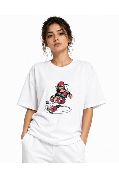 Inscriptie Tricou Unisex Bumbac Premium Casual " Hip hop gorilla graffiti "
