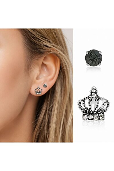 idei Set cercei stud femei din aliaj metalic cu cristale, accesoriu vintage e...