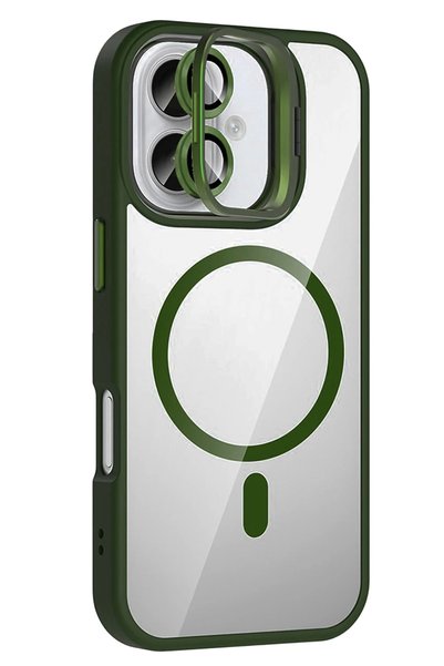 Joko Aconcept iPhone 16 Remim Lens Cover with Magsafe Stand - (91511) Dark Green