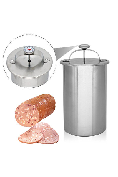 lumina shop Stainless Steel Meat Press Mold with Thermometer, Homemade Ham Ma...