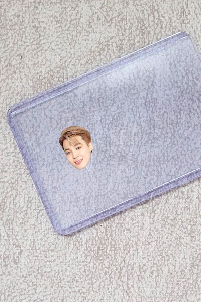 SARANG Jimin BTS Şeffaf Kimlik Kılıfı - Ehliyet, Nufüs Cüzdanı, Okul Kartı, Akbil Kılıfı