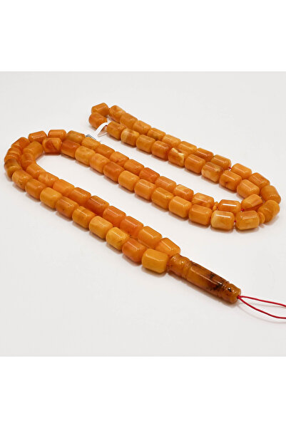 Generic Brand Gdansk Amber Rosary – 71 Beads 8.5×10.5mm Butterscotch Barrel P...