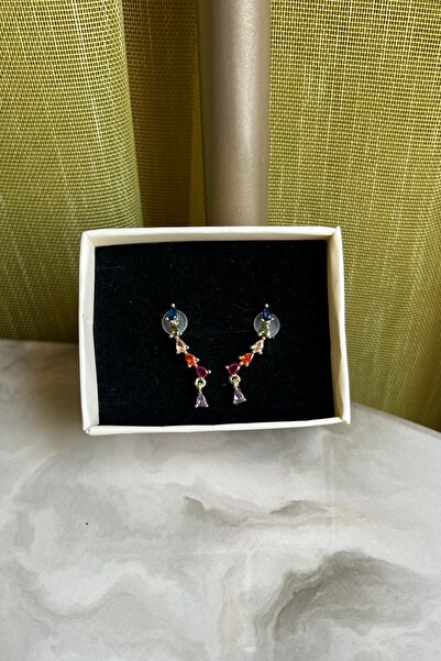 ASULIA Colorful Zircon Stone Steel Earrings