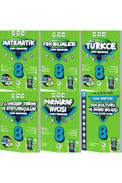 AV YAYINLARI 8. Sınıf Türkçe Matematik Ve Fen İnkılap Din Paragraf Soru Banka...