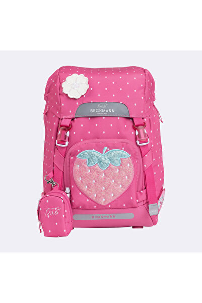 BECKMANN Backpack, ergonomic school backpack, Classic STRAWBERRY