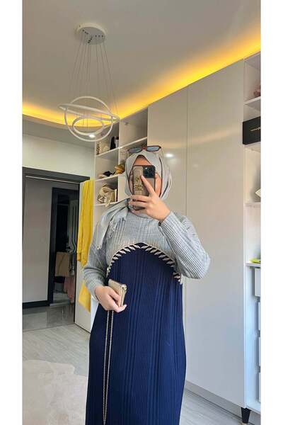 müqofficial Helen Knitwear Dress - Gray
