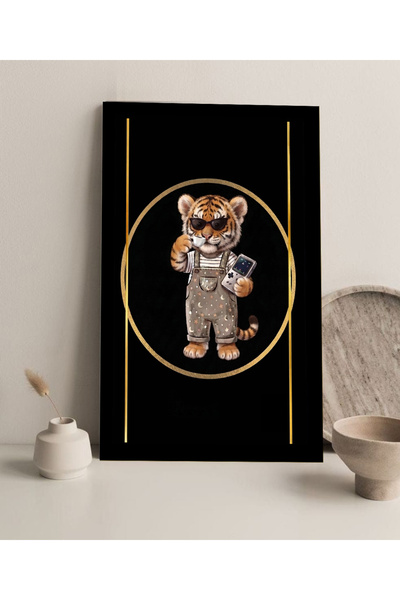 Harika bir ev Animale drăguțe care joacă jocuri 20x30 cm Tablou MDF Cameră pe...