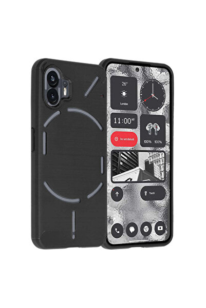 Techsuit Husă pentru Nothing Phone (2), Silicon Carbon, negru - negru