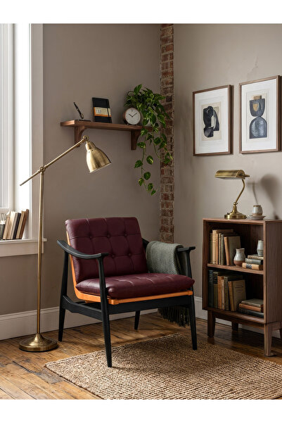Gazzini Furniture Legno Dual Kolçaklı Ahşap Berjer