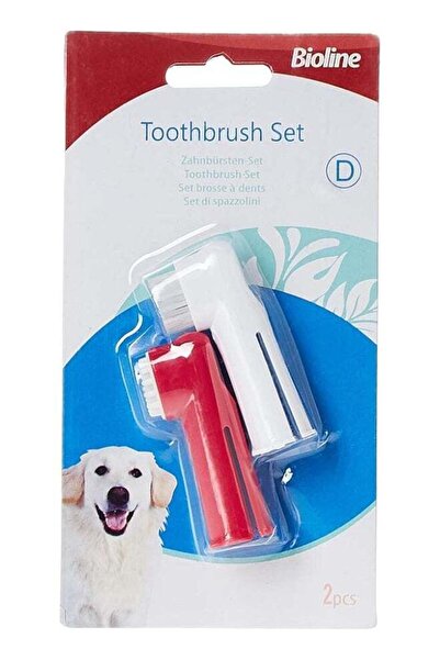Bioline Pet Finger Tooth Brush Set Gentle Dental Cleaning 2 Pieces From Varmacy