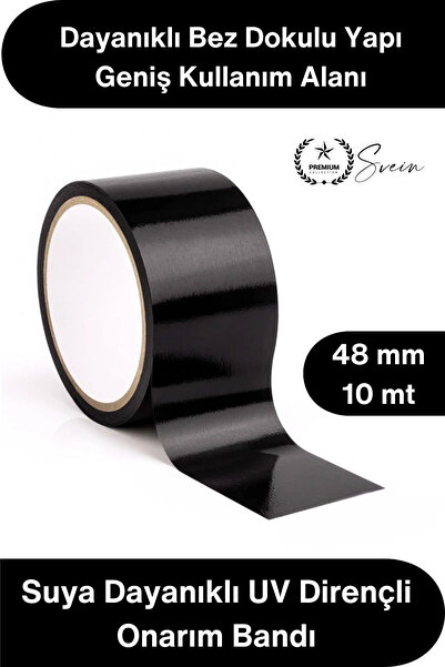 Svein #TamirBandı Duct Tape Tamir Bandı Bez Siyah Güçlü Yapışkan Suya Dayanık...