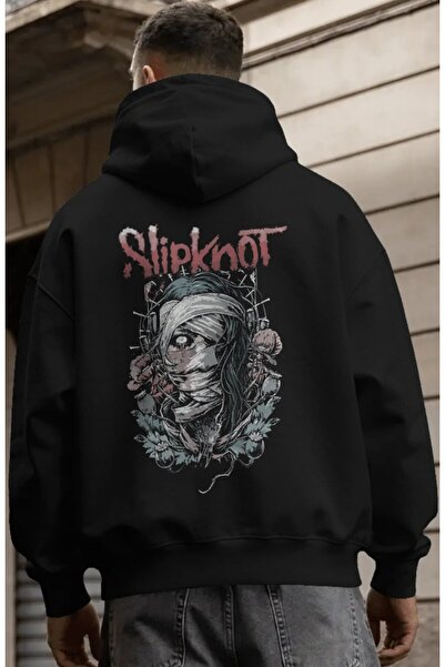 SEVBANO Slipknot Rock Metal Music Band Back Printed Unisex Oversize Premium H...