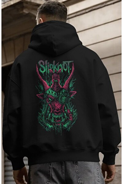 SEVBANO Slipknot rok metal muzički bend, unisex oversize premium hoodie sa za...